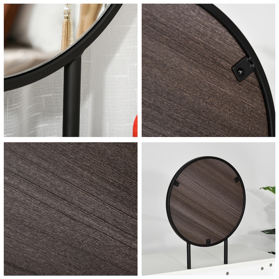 image 1 of HOMCOM Dressing Table with Mirror and Stool, Vanity Makeup Desk Set with 2 Drawers, Cushioned Stool and Make-up Organiser for Bedroom and Dressing Room, 80 x 40 x 123 cm, White