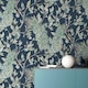 image 3 of World Of Wallpaper Keeka Peacock Wallpaper - Navy - 10m x 53cm | Blue