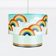 image 2 of First Choice Lighting Set of 2 Rainbow Design Ceiling Light Shades Multi
