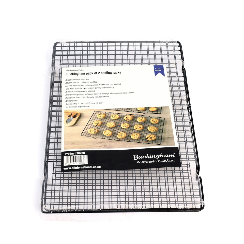 image 1 of Buckingham Pack of 2 Black Cooling Rack 41 cm - Black