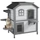 image 1 of PawHut Kitten Condo with Openable Roof, Catio Enclosure Furniture, White