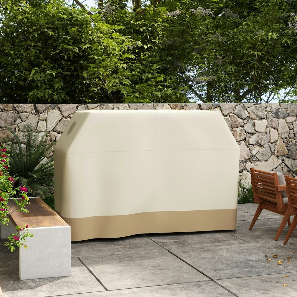 image 1 of Outsunny Barbecue Covers, Waterproof UV Protection Rip-Proof, 147 x 61 x 120cm | Black | Black