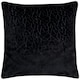 image 1 of Hoem Malans Cut Velvet Piped Black Filled Cushion 45 x 45cm | Multi