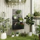 image 10 of Outsunny Metal Raised Garden Bed with Trellis, Outdoor Elevated Planter Box 