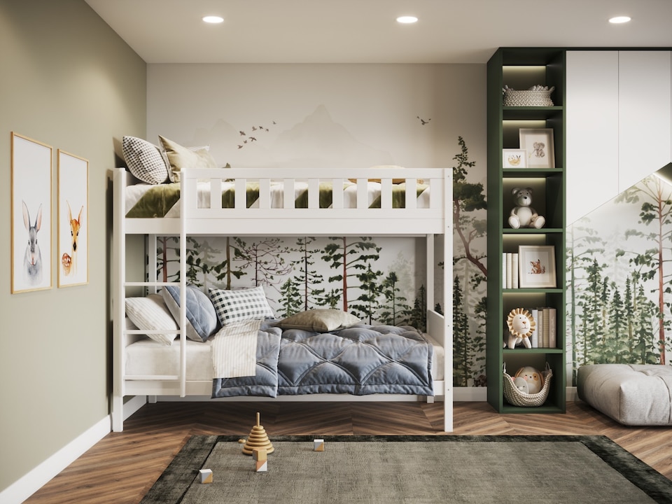 image 1 of Flair Bea Wooden Bunk Bed White