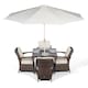 image 5 of Arizona Square 4 Seater Patio Dining Set with Ice Bucket Drinks Cooler | Brown | Brown