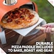 image 4 of George Foreman 12'' Deep Orange Wood Pellet Pizza Oven with Paddle & Carry bag GFWPPO1ORPC