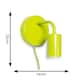 image 6 of ValueLights Jordy Plug in Colour Pop Lime Green Wall Light