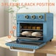 image 5 of HOMCOM 20L Mini Oven with Adjustable Temperature, 60 Min Time 1400W, Blue