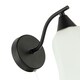 image 3 of Traditional Switched Downlight Wall Light in Matte Black with Opal Glass Shade
