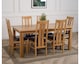 image 4 of Oslo 180 x 90 cm Large Oak Dining Table and 6 Princeton Chairs | Brown | Brown