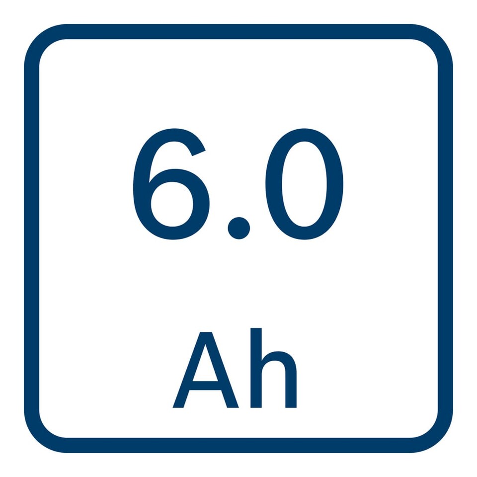 image 1 of Bosch Professional 10.8v (GBA 12v) 6.0Ah Li-Ion Battery 1600A00X7H