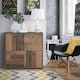 image 5 of Best Chest Storage Cabinet with 4 Doors in Concrete Optic Dark Grey/Old - Wood Vintage