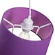 image 3 of Traditional 30cm Purple Linen Fabric Drum Table/Pendant Shade 60w Maximum | Purple | 12"