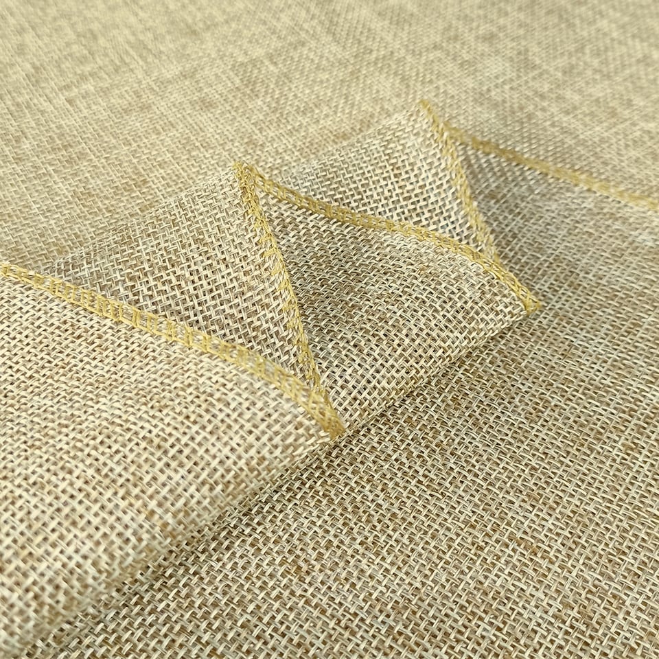 image 1 of 7" x 108" Hessian Chair Sashes, Rustic Burlap Table Runner Sash - 10pcs