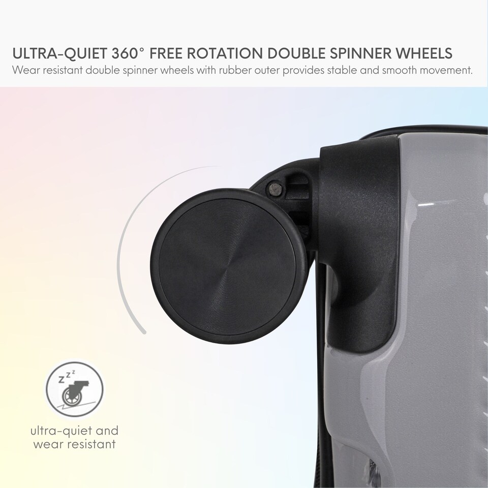 image 1 of 2 Pcs Set,Suitcase Premium Lightweight, Carry-on Hand Luggage, Durable ABS+PC Hardshell, Zipper Closing with TSA Lock, 4 Spinner Wheels