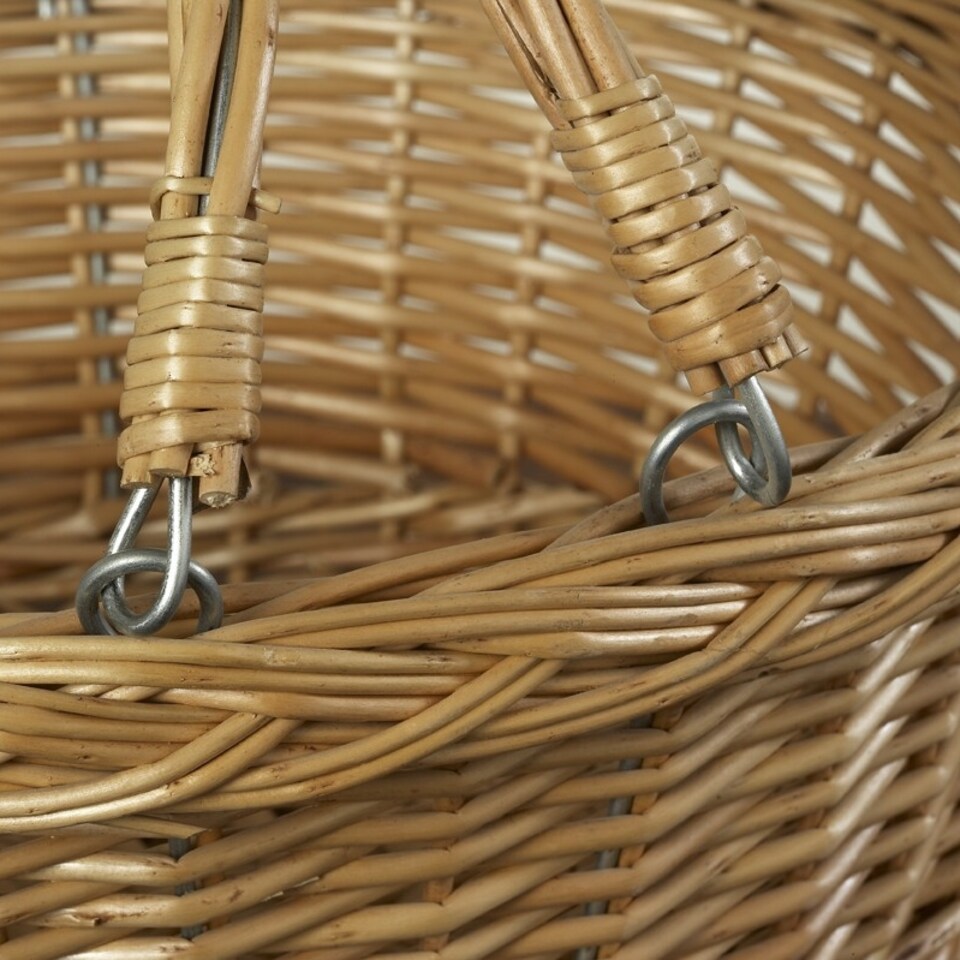 image 1 of Shopping Basket Swing Handle Shopper | Brown | Brown | L