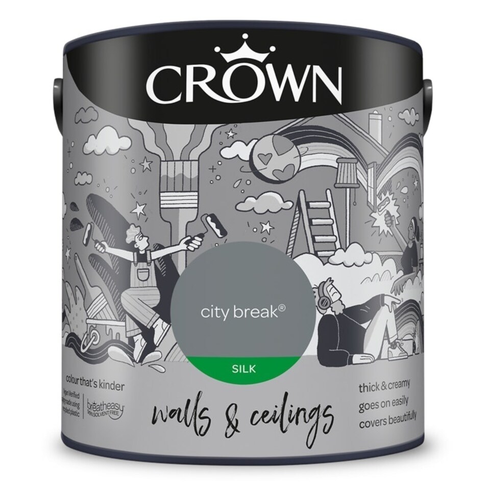 image 1 of Crown Walls & Ceilings Silk 2.5L City Break