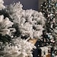 image 5 of 6ft (1.8m) Premier Christmas Snow Flocked Green Garland with Pine Cones