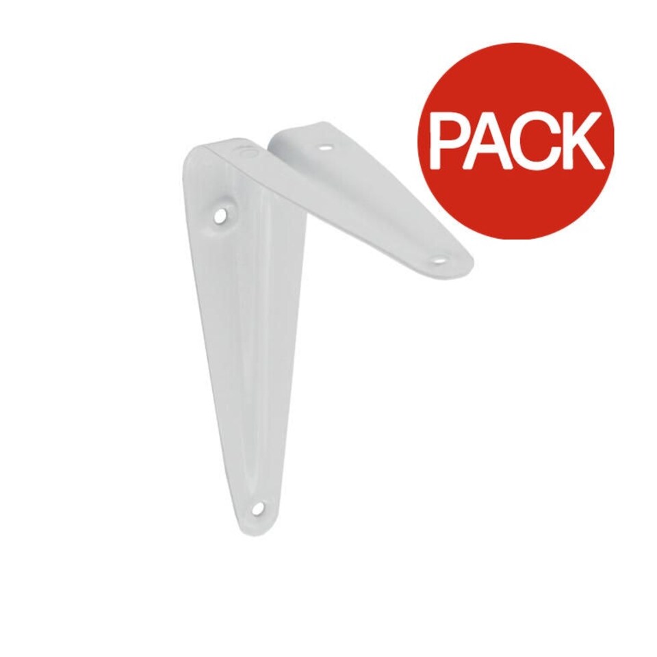 Smiths Ironmongery London Shelf Brackets (Pack of 20) - White - 150mm x 125mm
