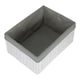 image 2 of Medium Paper Rope Rectangular Storage Basket with Grey Cotton Lining | Grey | Grey | M