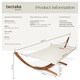 image 6 of Hammock Thorsten - wooden frame, for 2 people, height adjustable, durable fabric | White | white | 415 x 150 x 124 cm | 1