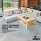 image 7 of NOVECRAFTO Vinyl Floor Tiles Self Adhesive – 12x24in Peel and Stick Waterproof Rectangular Flooring for Kitchen & Bathroom – Grey White Marble Effect Grey | 5.57 sqm