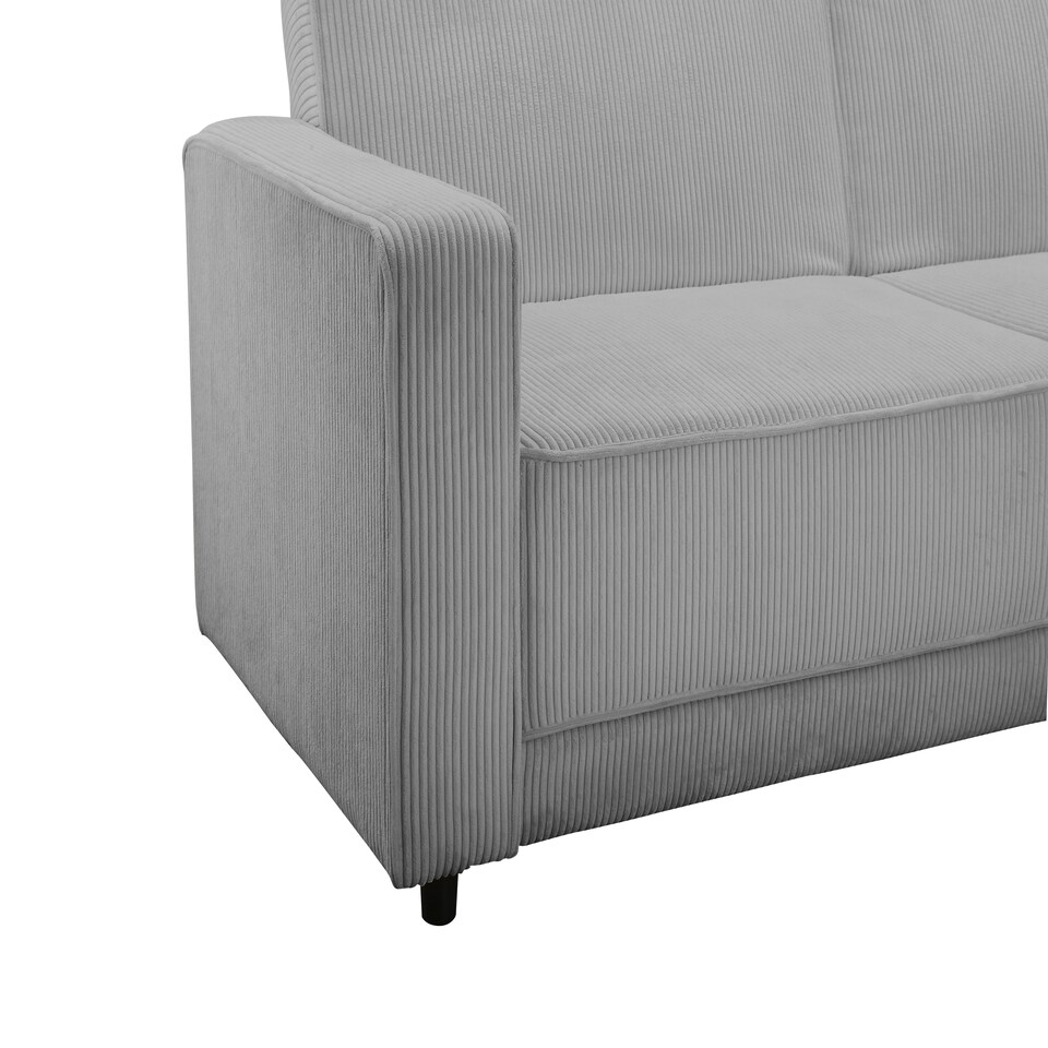 image 1 of Allie 3 Sofabed Grey Corduroy Grey | Grey