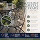 image 4 of Mosaic Bistro Set with Round Table and Two Folding Chairs for Garden Patio Balcony and Outdoor Dining