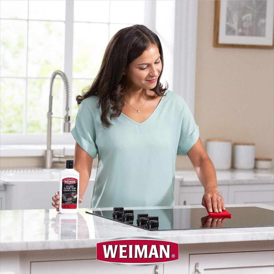 image 1 of Weiman Ceramic and Glass Cooktop Cleaner and Polish 283g With 3 Scrubbing Pads