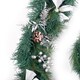 image 6 of Best Artificial 12ft White & Silver Decorated Christmas Garland with 100 Bright White battery lights