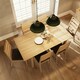 image 2 of Taberno Oak Large 1.4M Extending Dining Table Natural Orange