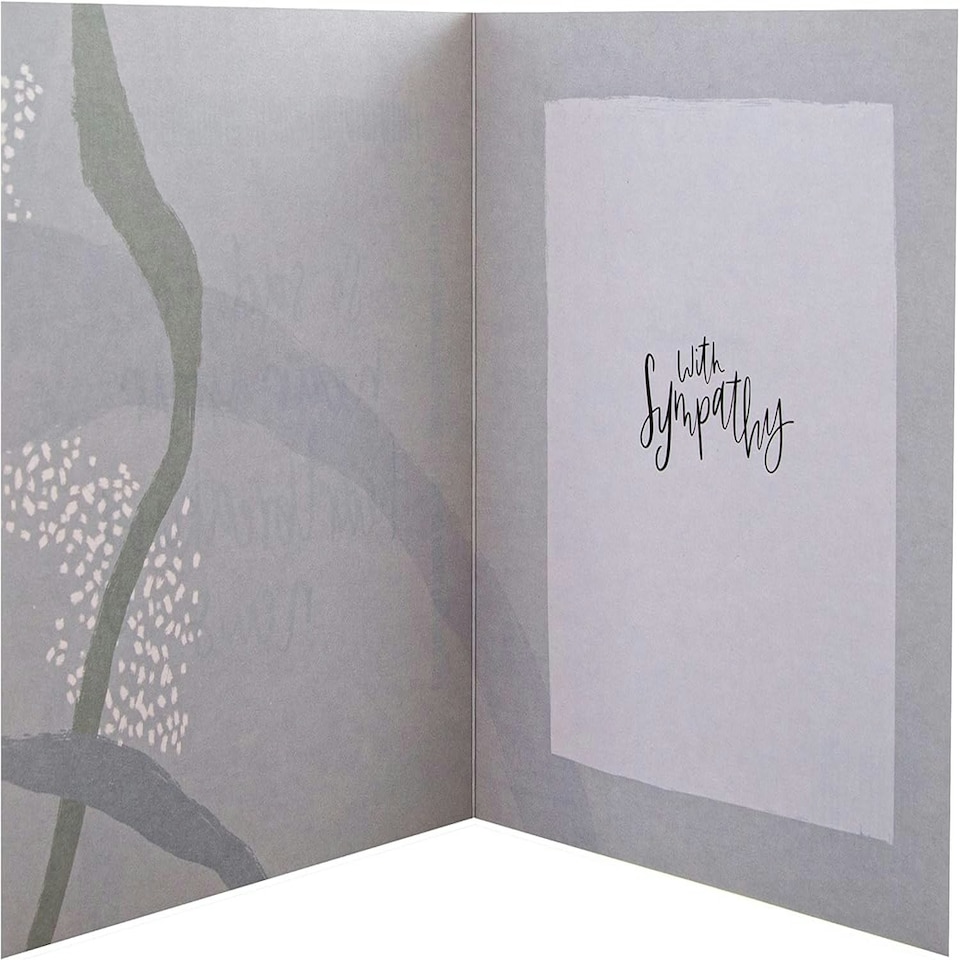 image 1 of Contemporary Text Based Design Sympathy Card
