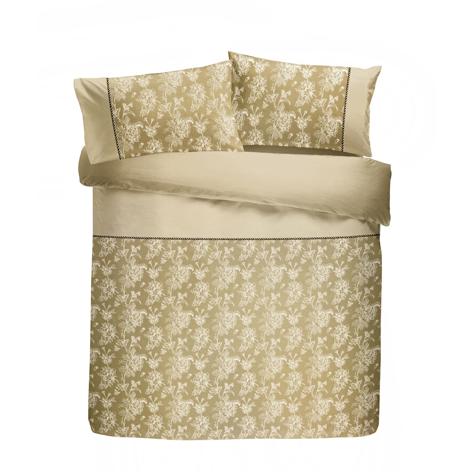 image 1 of D & D Jasmine Duvet Cover Set Champagne