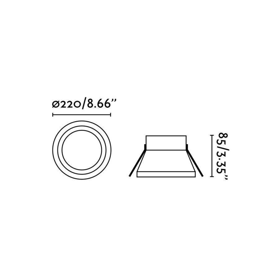 image 1 of Son LED Large Recessed Spotlight White