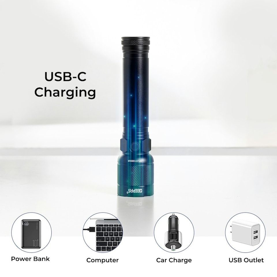 image 1 of GEEPAS Handheld LED Flashlight | 500 Lumen