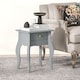 image 2 of HOMCOM French Style Side Table with Drawer, End Table with Curved Legs, Bedside Table for Living Room, Bedroom, Grey