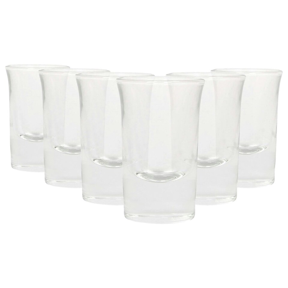 image 1 of Rink Drink Tall Shot Glasses - 25ml - Clear - Pack of 6 Clear
