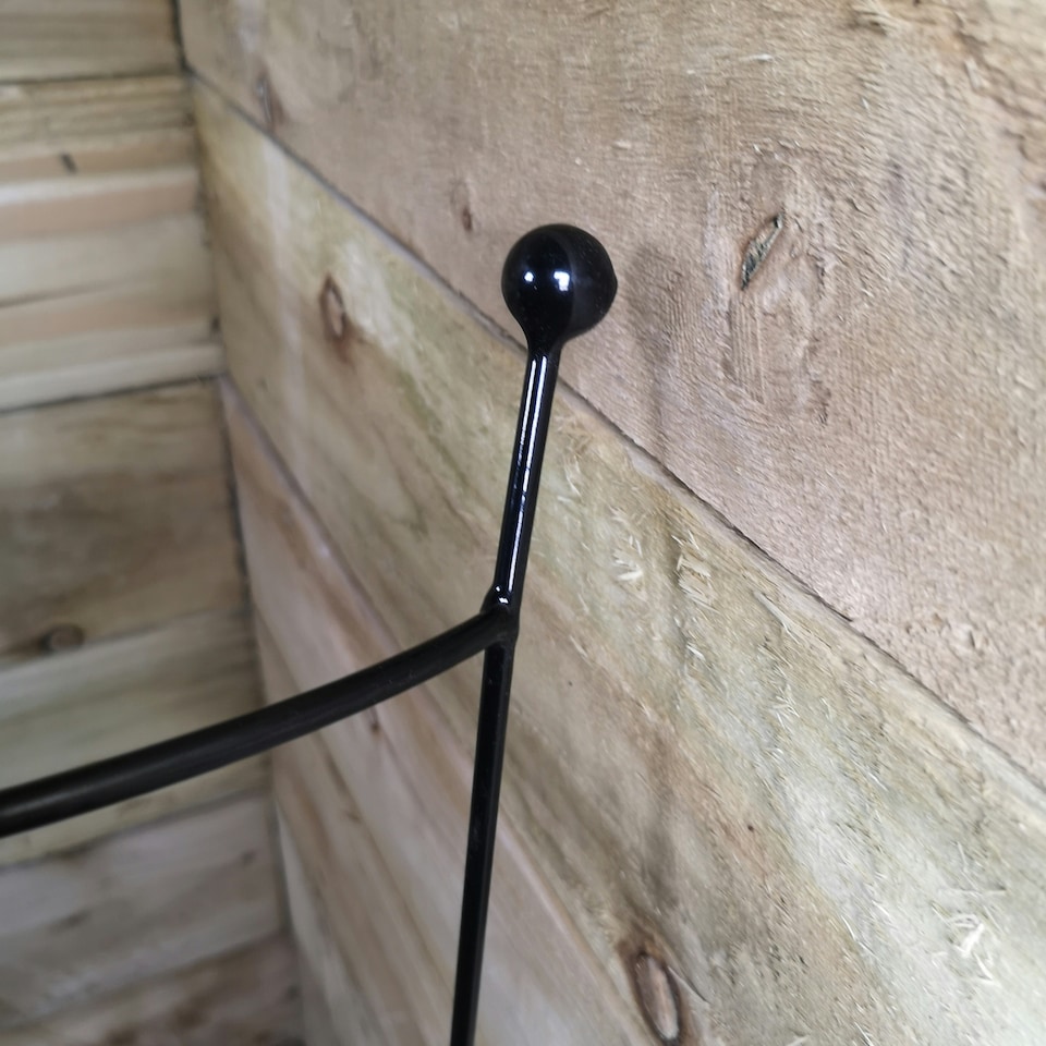 image 1 of Tom Chambers Cottage Heavy Duty Black Metal Steel Herbaceous Garden Plant Support Arc Small 60cm x 36cm