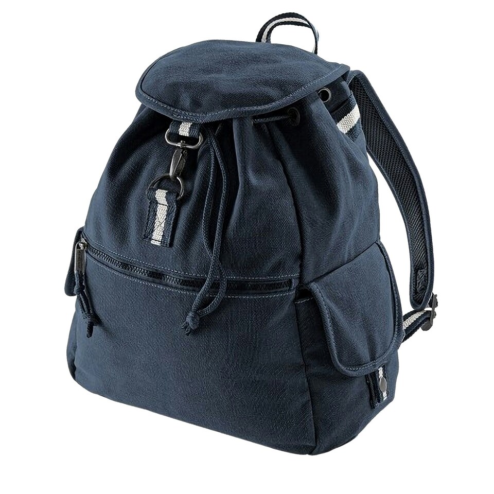 Quadra Vintage Canvas Backpack - 18 Litres - Vintage Oxford Navy - One Size