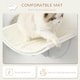 image 5 of PawHut Wood Cat Shelves, Wall-Mounted Cat Shelter, Curved Kitten Bed, White