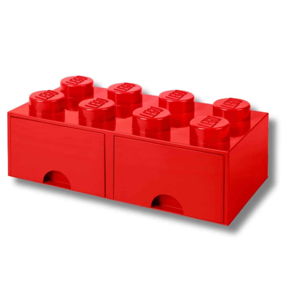 image 1 of LEGO Brick Drawer 8 Stud  - Red