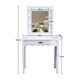 image 2 of Living and Home Vanity Dressing Table with LED Lights Mirror White | White