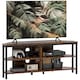 image 1 of HOMCOM Corner TV Stand Cabinet, TV Unit for TVs up to 50 , TV Cabinet with Storage Shelves and Cable Holes for Living Room, Bedroom, Rustic Brown