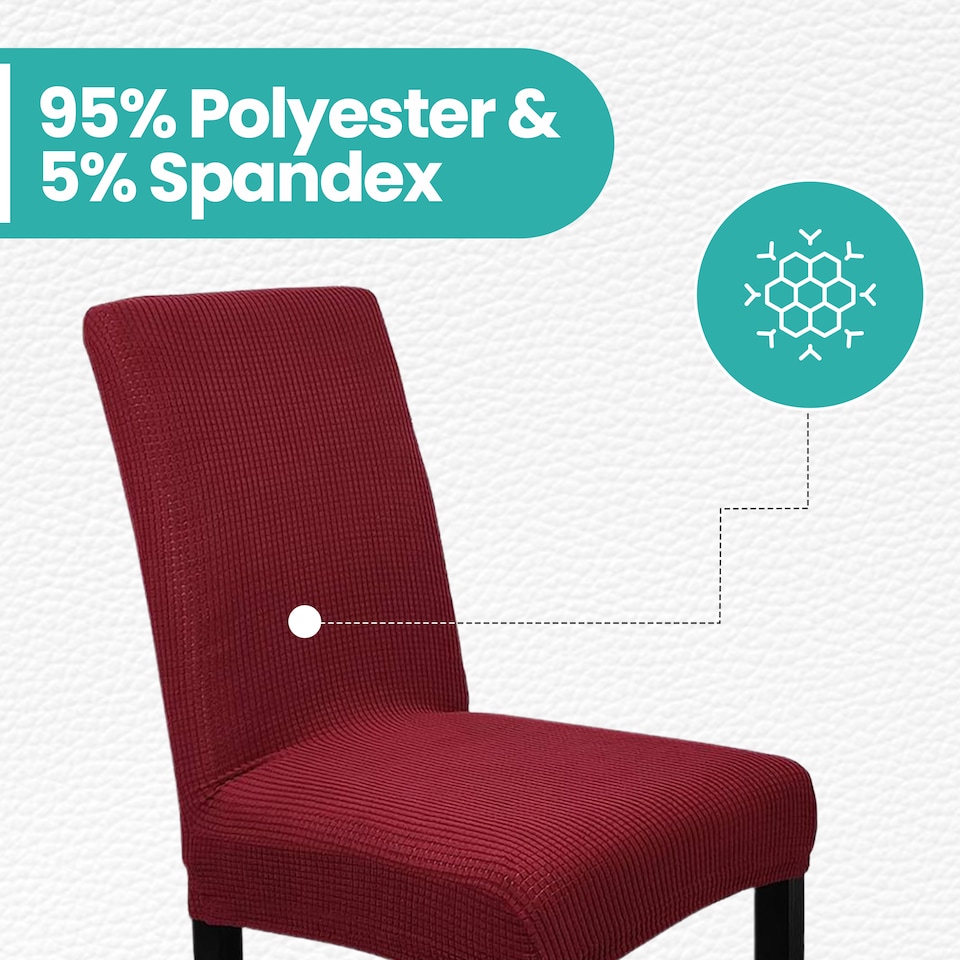 image 1 of Velvet Stretch Chair Covers, Spandex Dining Chair Slipcovers