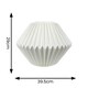 image 3 of ValueLights Astrid Geometric Origami Hexagon Paper Pleated Easy Fit Lamp Shade White