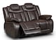 image 1 of Faux Leather Brown 2 Seater Manual Recliner Sofa TOLEDO