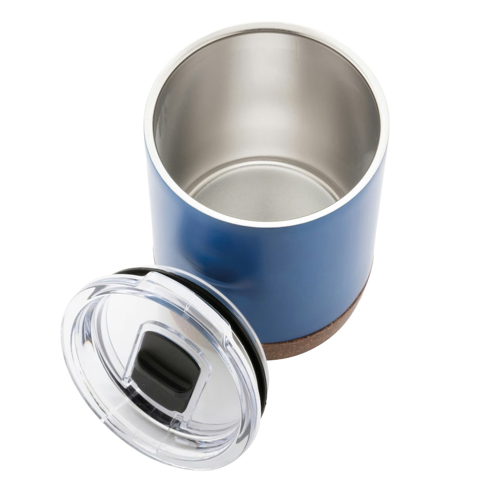 image 1 of XD Collection Cork Recycled Stainless Steel Vacuum Insulated Mug - Blue - One Size | Blue | 1