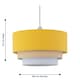image 8 of First Choice Lighting Set of 2 Gabi Ochre Ombre Linen 3 Tier Ceiling Light Shades Yellow