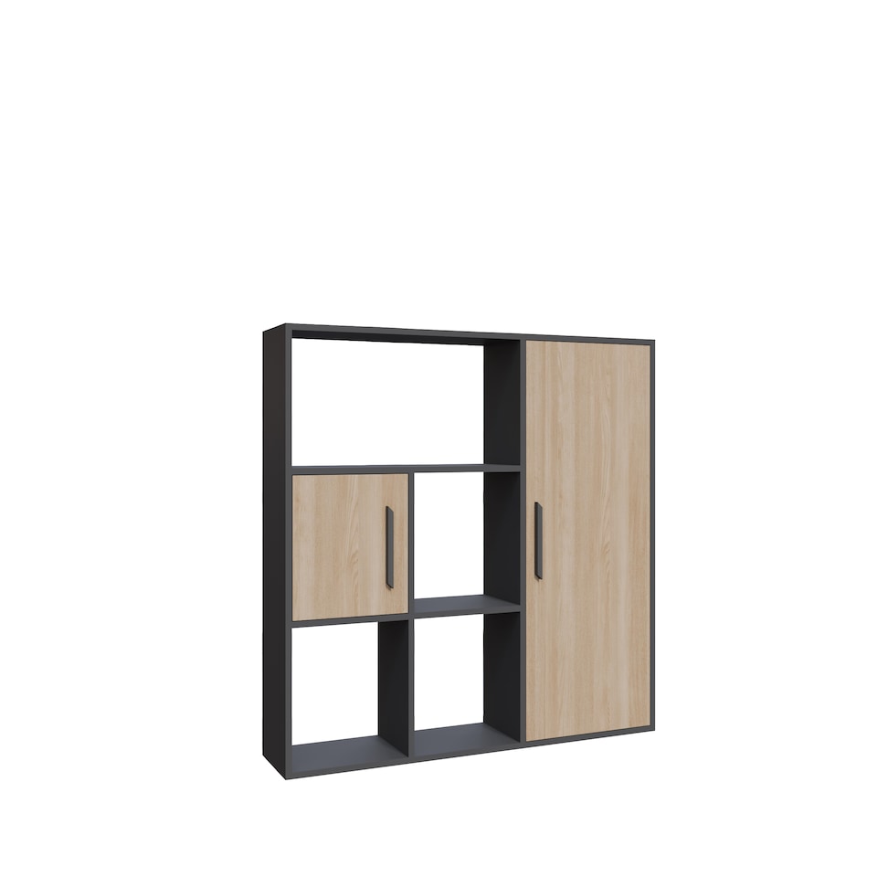 Decorotika Ridge 4-tier Bookcases with Open Shelves and Two Cabinets